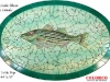 hand-painted mosaic tabletop, fish