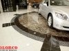 waterjet stone floor, Lexus showroom